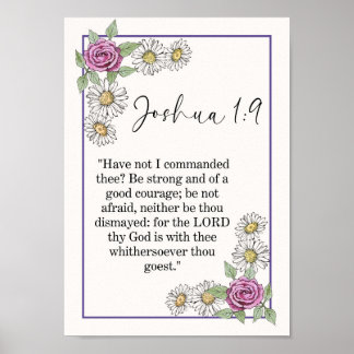 Poster Joshua Verset Biblique WallArt