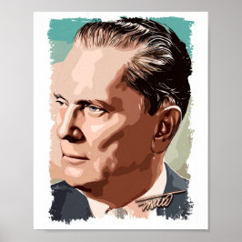 Poster Josip Broz Tito, président de la Yougoslavie Coule