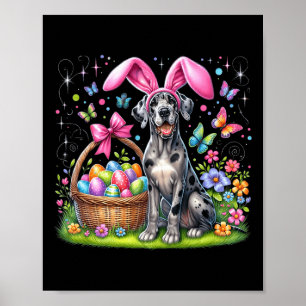 Poster Jote Bunny Grand Chien Danse Pâques Oeufs Pâques P