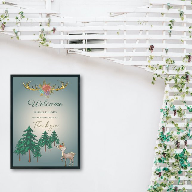 Poster Jote Fairytale Baby shower de cerfs- (Créateur téléchargé)