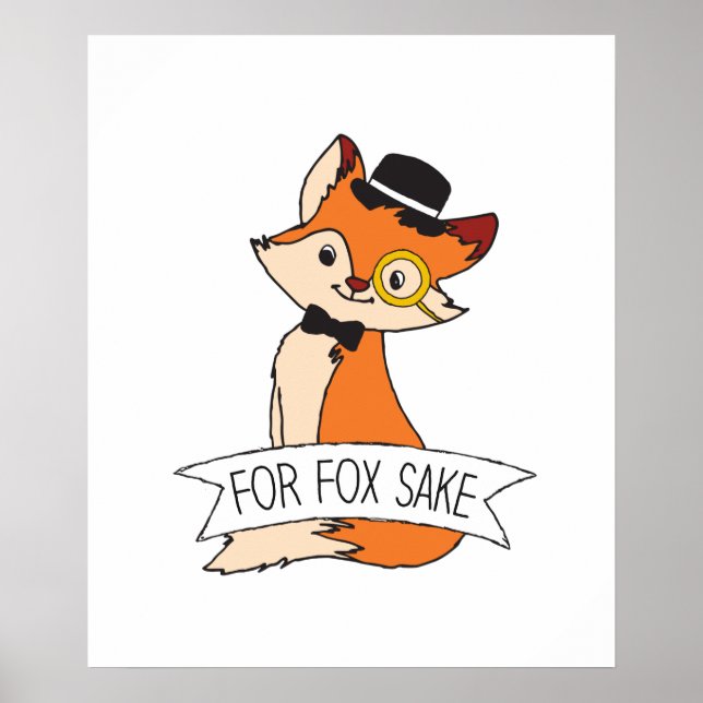 Poster Jote Fox Clipart Oh Pour Fox Sake Epic Sarcastique (Devant)