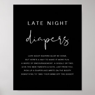 Poster Joue moderne Edgy Black Late Night Diapers Jeu