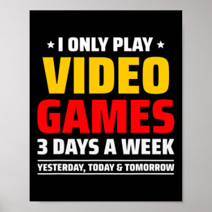 Poster Jouer à des jeux vidéo - Jeux sur PC et console - 