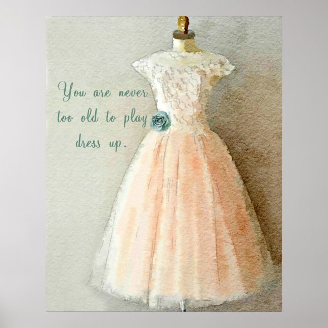 Poster Jouer à la robe (Devant)