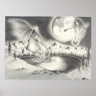 Poster Jouer au cheval