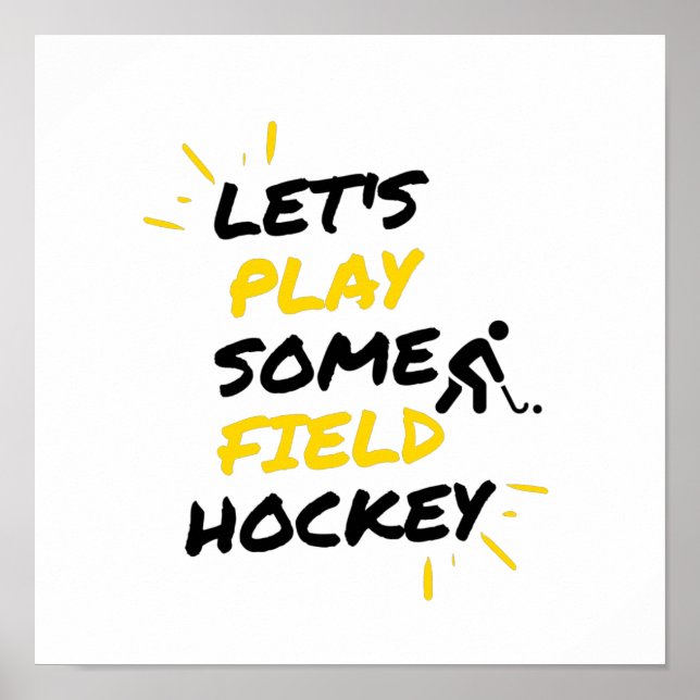 Poster jouer au hockey sur gazon (Devant)
