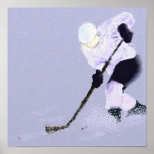 Poster Jouer au hockey sur glace