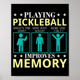Poster Jouer au pickleball améliore la mémoire, pickle dr