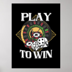 Poster Jouer au poker pour gagner