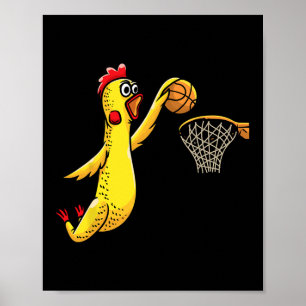 Poster Jouer au poulet en caoutchouc amusant Jouer au bas