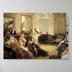 Poster Jouer au violon à une jeune femme