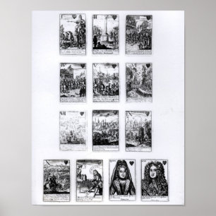 Poster Jouer aux cartes commémoratives