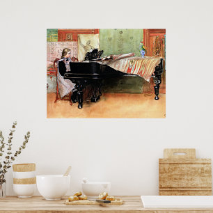 Poster Jouer des échelles, peinture d'art,