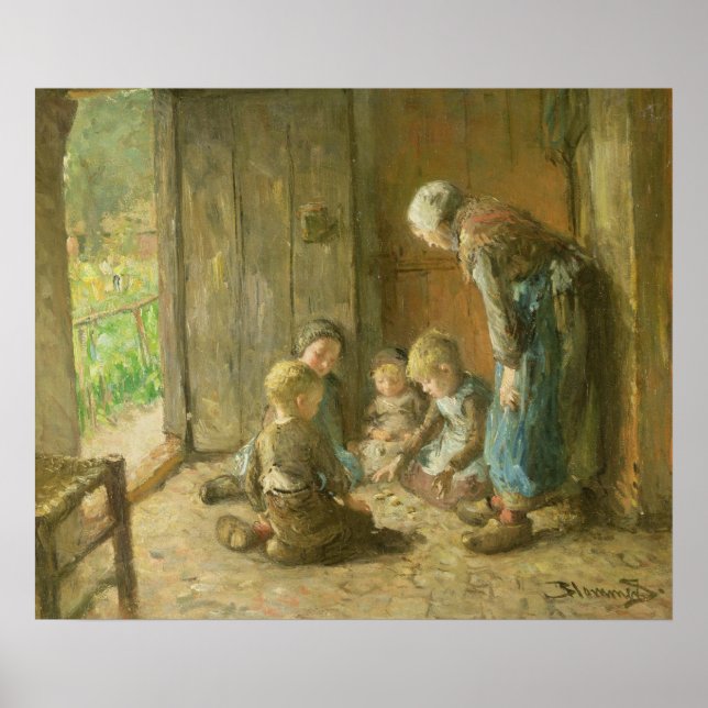 Poster Jouer des sacs à la porte (Devant)