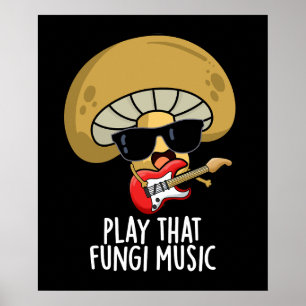 Poster Jouer que les champignons musique drôle champignon