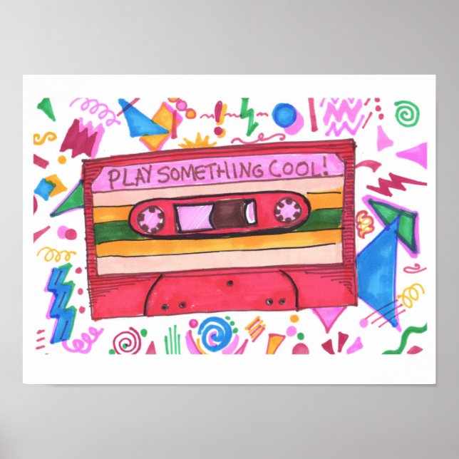 Poster Jouer Quelque Chose De Cool Amusant Musique Mixtap (Devant)