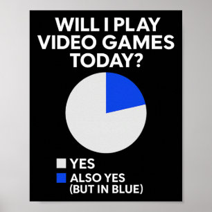 Poster Jouerai-je aux jeux vidéo aujourd'hui - Amateur de