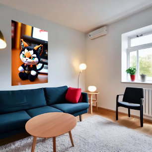 Poster Jouet à peluche Lynx Art AI