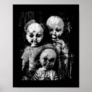 Poster Jouet d'horreur de poupée Déplaisante hantée Hallo