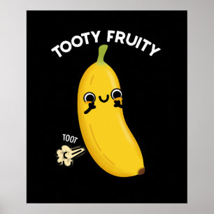 Poster Jouet Fruity Funky Banana Fruit Pun Dark BG