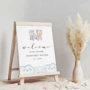 Poster Jouets Pastel Plush Baby shower personnalisé