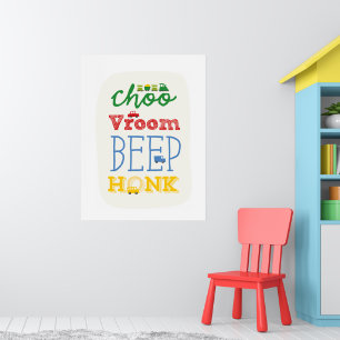 Poster Jouets pour garçons Transport Voiture Train Bus No