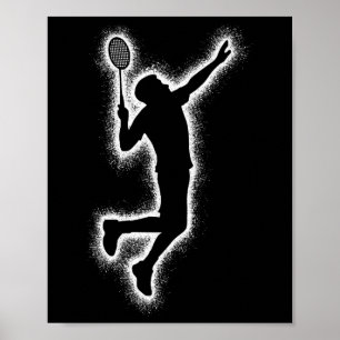 Poster Joueur Badminton Navette Enfants garçons Badminton