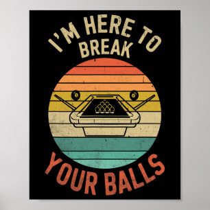 Poster Joueur Billard Billard Billard Ici Pour Rompre Vot