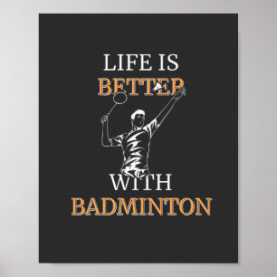 Poster Joueur de Badminton
