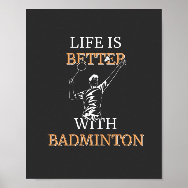 Poster Joueur de Badminton (Devant)