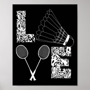 Poster Joueur de badminton Amateur de badminton Navette