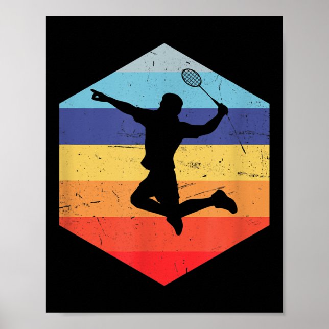 Poster Joueur de badminton de Squash Mens (Devant)