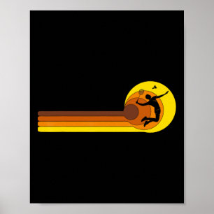 Poster Joueur de badminton navette les années 70 année Vi