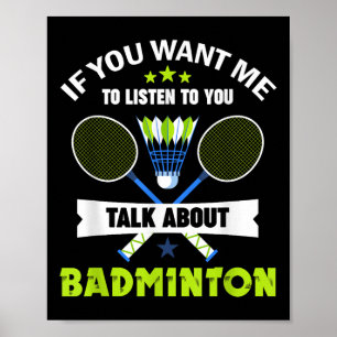 Poster Joueur de badminton navette parle de badminton