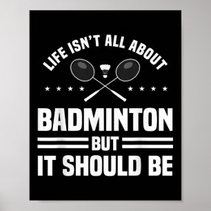 Poster Joueur de badminton sportif jeu sport athlète R