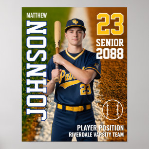Poster Joueur de baseball Classe supérieure Photo personn