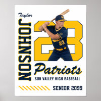 Joueur de baseball Maillot personnalisé Photo Numé