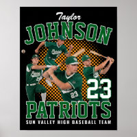 Joueur de baseball Photo personnalisée Bootleg rét