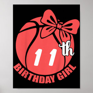 Poster Joueur de basket-ball 11e anniversaire
