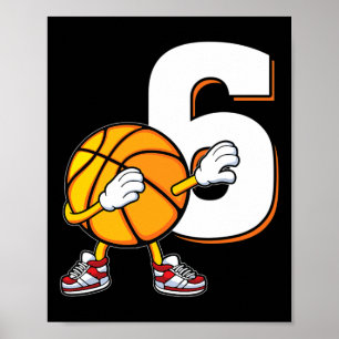 Poster Joueur de basket-ball 6e anniversaire Dabing 6 ans