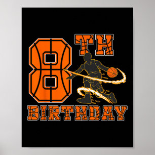 Poster Joueur de basket-ball 8 ans Joueur de basket-ball 