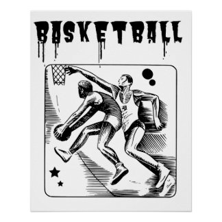 Poster Joueur de basket-ball Basketball Sports
