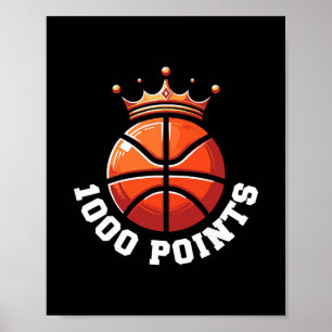 Poster Joueur de basket-ball de lycée marqueur de 1000 po