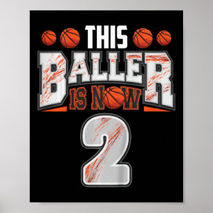 Poster Joueur de basket-ball pour enfants 2 ans Garçon de