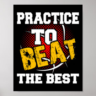 Poster Joueur De Basket-Ball Pratique Pour Battre Les Mei
