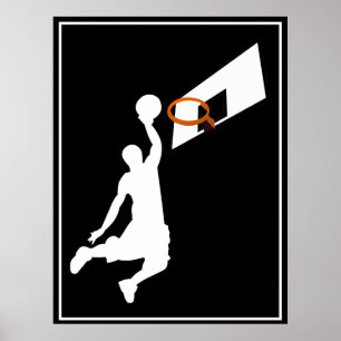 Poster Joueur de basket-ball Slam Dunk