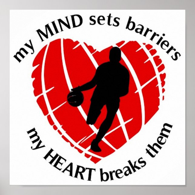 POSTER JOUEUR DE BASKET BARRIERS (Devant)