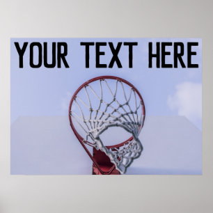Poster Joueur de basket Nom personnalisé ou sport texte