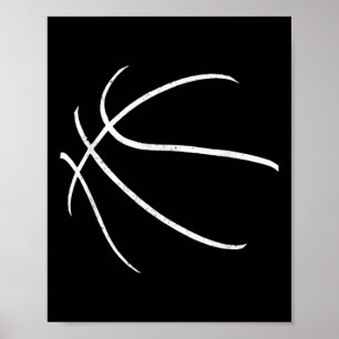 Poster Joueur de basket Silhouette Design