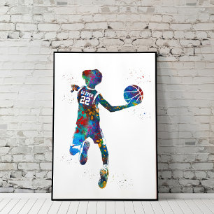 Poster Joueur de basketball